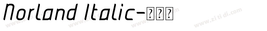 Norland Italic字体转换
